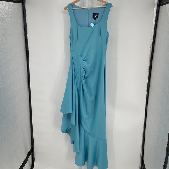Black Halo Dresses & Skirts - Black Halo Aqua Draped Maxi Dress